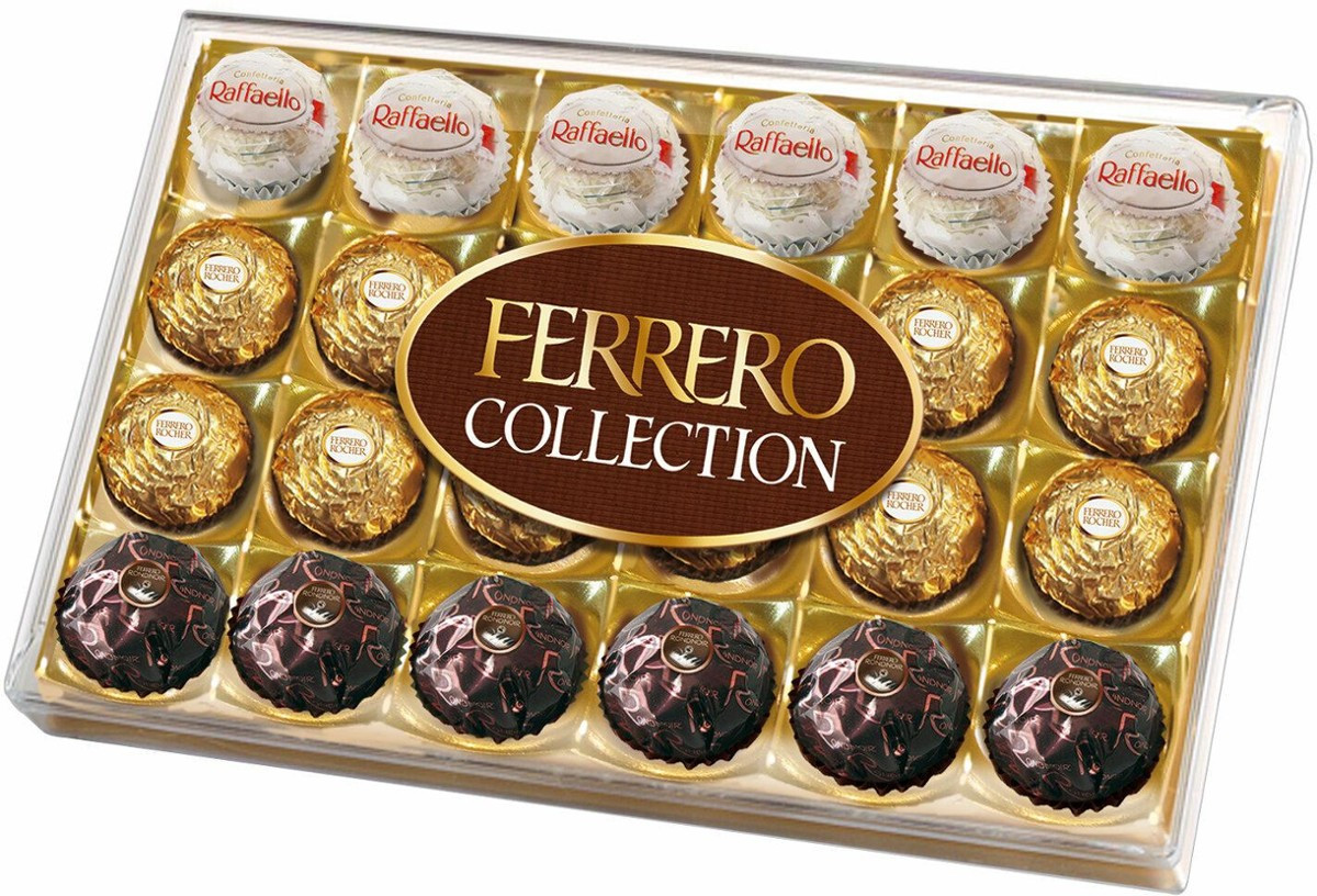 Цукерки шоколадні в коробці Ferrero Collection, 269 г, асорті на подарунок, коекція рафаелло та фенерро