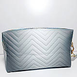 Косметичка форма бочечка сіра гламур, фото 2