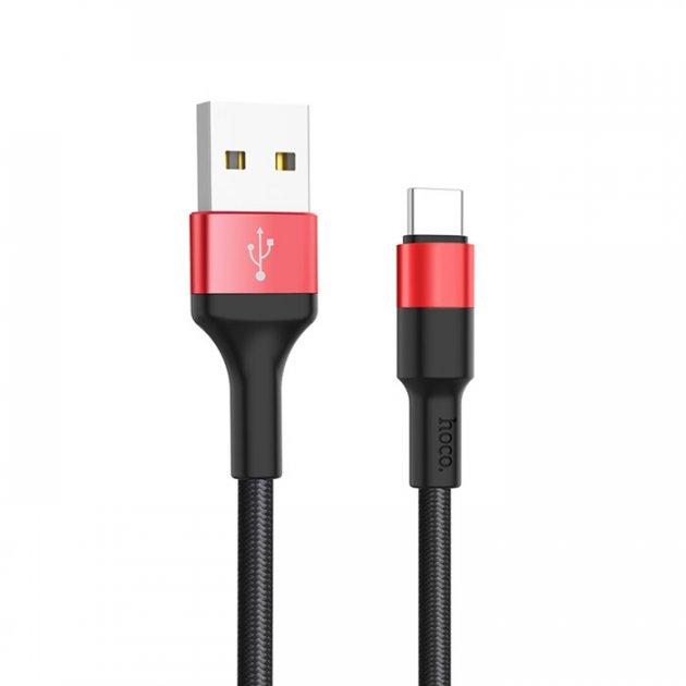 Кабель HOCO X26 Xpress charge for Type-C 1m black-red