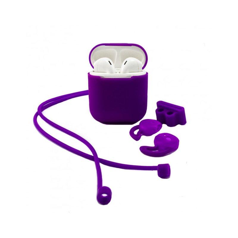 Чохол для навушників XO AirPods Silicon earphone case  purple