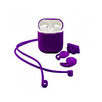 Чохол для навушників XO AirPods Silicon earphone case  purple