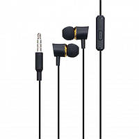 Вакуумные наушники HOCO M88 Graceful universal earphones with mic Black Проводные черного цвета