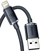 Кабель Baseus Crystal Shine Series Fast Charging Data Cable USB to iP 2.4 A 1.2 m Black (CAJY000001)