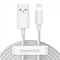 Кабель Baseus Simple Wisdom USB-Lightning 1.5м 2.4А White