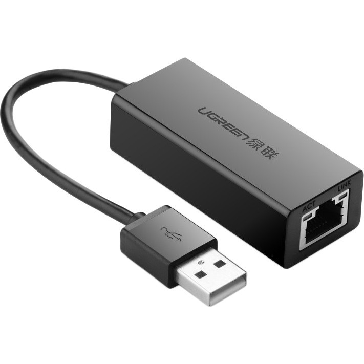 Мережева карта UGREEN 30287  USB 2.0 Type C 10/100Mbps 110mm Чорний (30287)