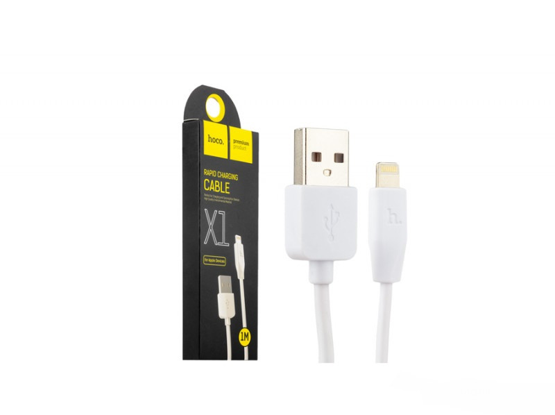 Кабель HOCO X1 Rapid Lightning 2.1A/1m White