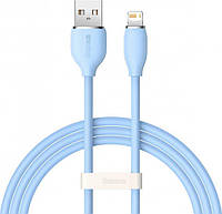 Кабель Baseus Jelly Liquid Silica Gel Fast Charging Data Cable USB to iP 2.4A 1.2m Blue (CAGD000003)