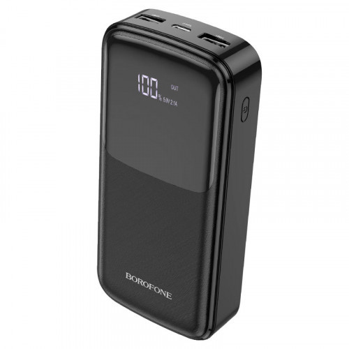 Акумулятор портативний Power Bank Type-C microUSB 2*USB (2.1A) 20000mAh чорний Borofone (BJ17A)