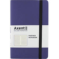Книга записна А5 клітинка 96 аркушів темно синя Partner Soft Axent 8206-38-A, 43137