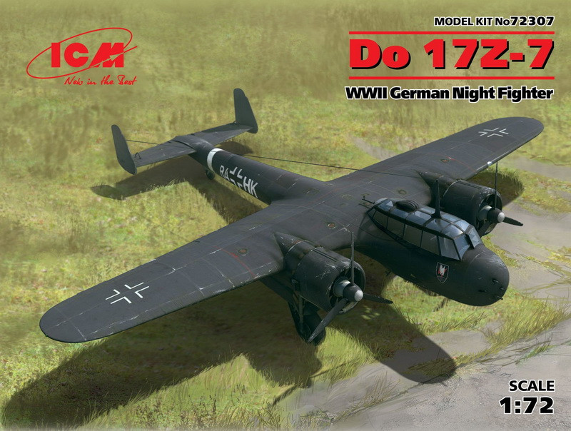 Пластикова модель 1/72 ICM 72307 німецький нічний винищувач Do 17Z-7