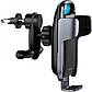 Автомобільний тримач із бездротовою зарядкою Baseus Milky Way Electric Bracket Wireless Charger 15W Black, фото 4