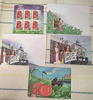 Набор «Херсон це Україна!» со спецпогашением в городе героев Чернигове: блок марок, 2 конверта, 2 открытки