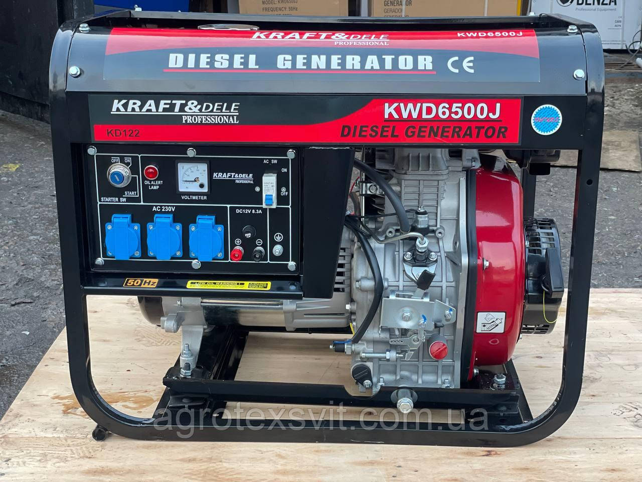 Генератор Kraft&Dele KD122 KWD6500J 8.4 kVA 12/230 V Дизель однофазний Польща, фото 1