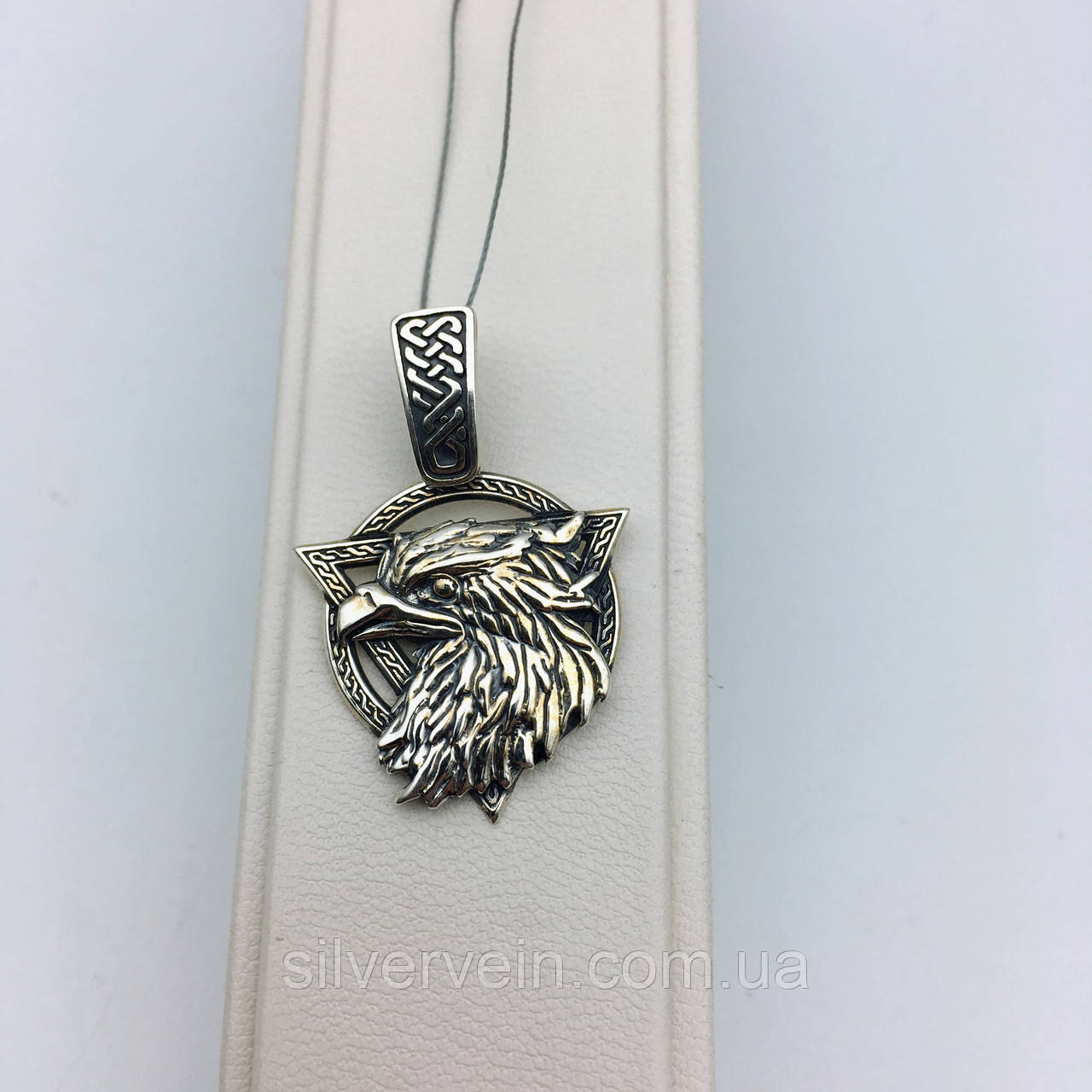 Срібний кулон Слов'янський оберег Орел, фото 1