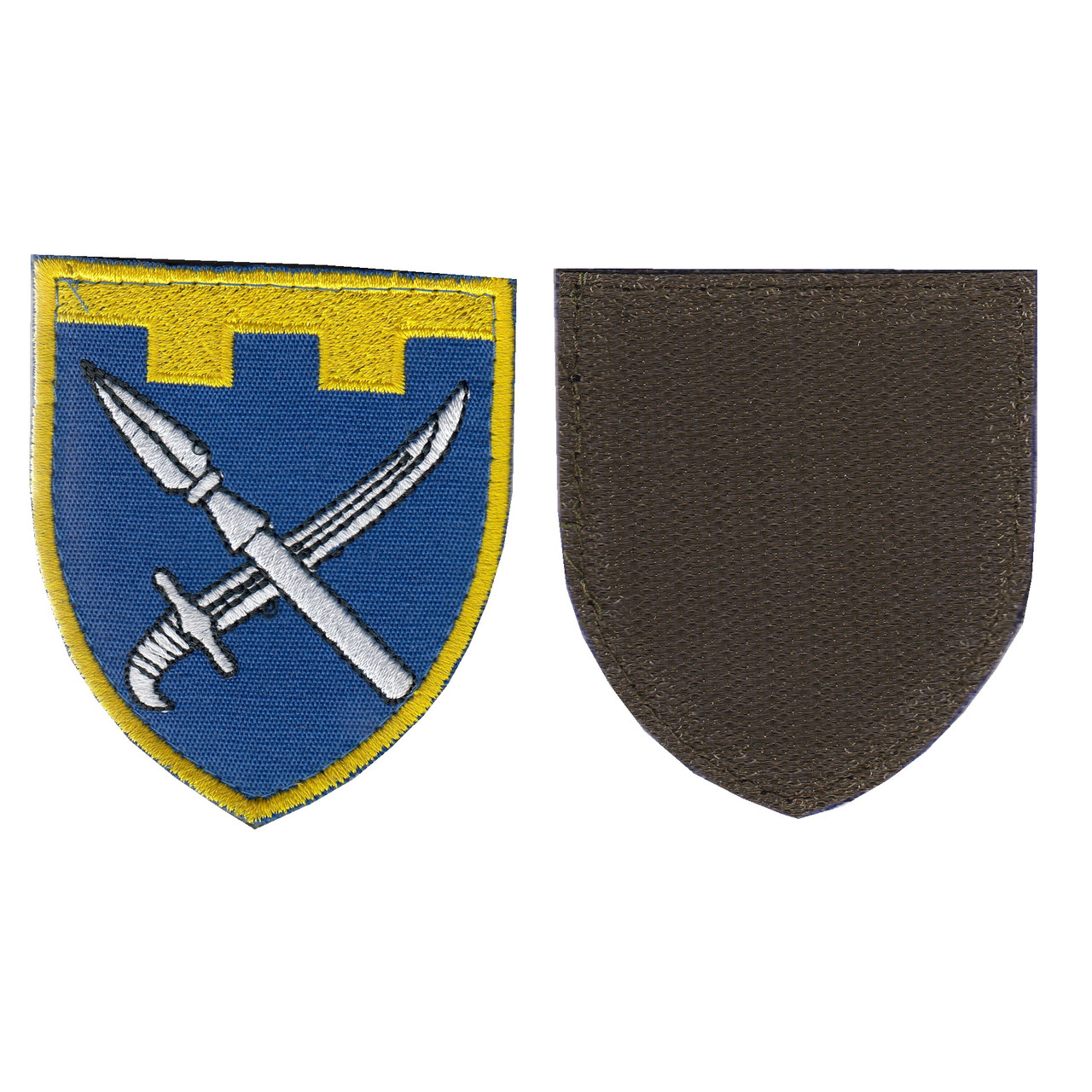 Шеврон військовий / армійський, 109 ОБрТрО ( Донецька область) , на липучці, на синьому, ЗСУ. 7см * 8см