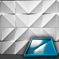 Полиуретановая форма "Ромб" для 3D панелей из гипса и бетона - 300*300*20 мм