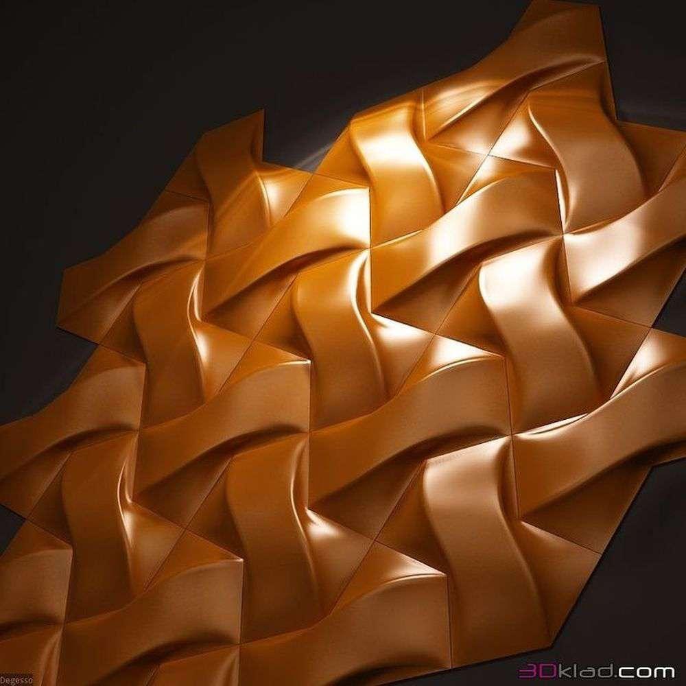 Поліуретанова форма "Плетінка" для 3D панелей з гіпсу та бетону - 400*400*25 мм