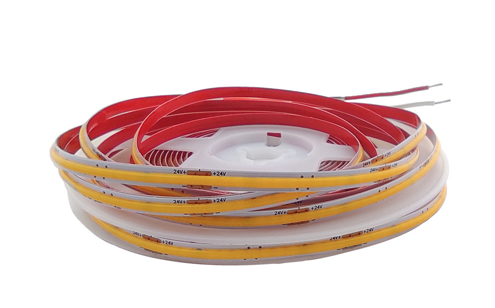 Світлодіодна стрічка COB 24 вольт 6Вт 3000К COB-320-IP20-WW-5-24 RM0501EC-A CRI90 5мм 18998о