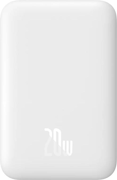 Портативний акумулятор Baseus Magnetic Wireless Charging 20 W 6000 mAh white (PPCX020002)