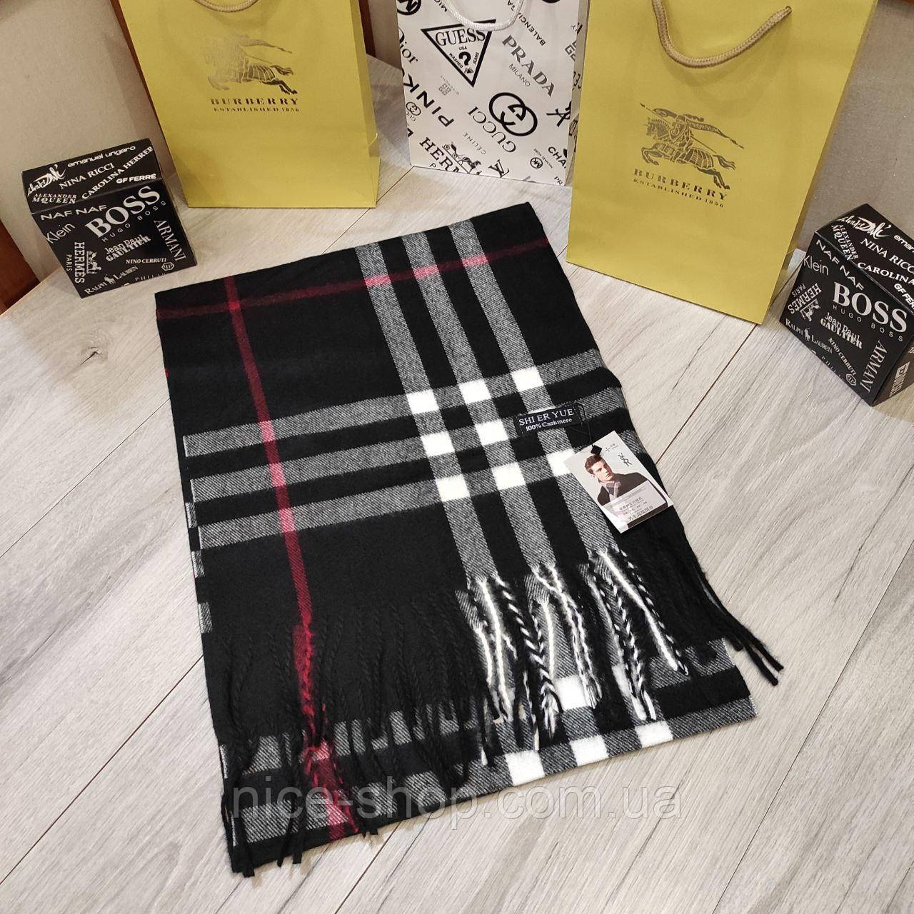 Шарф кашеміровий теплий в клітину