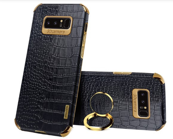 Чохол для Samsung Galaxy Note 8 з тисненням під шкіру крокодила і магнітним утримувачем