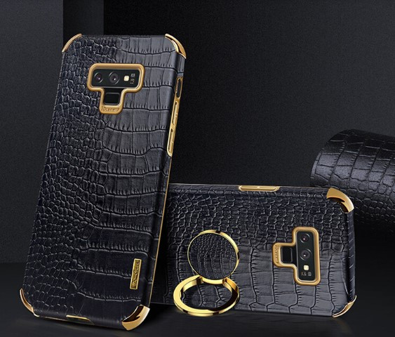 Чохол для Samsung Galaxy Note 9 з тисненням під шкіру крокодила і магнітним утримувачем