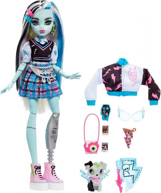 Кукла Монстер Хай Фрэнки Штейн с питомцем Monster High School is Back Frankie Stein 2022 Mattel (HHK53) - фото 4 - id-p1734142910