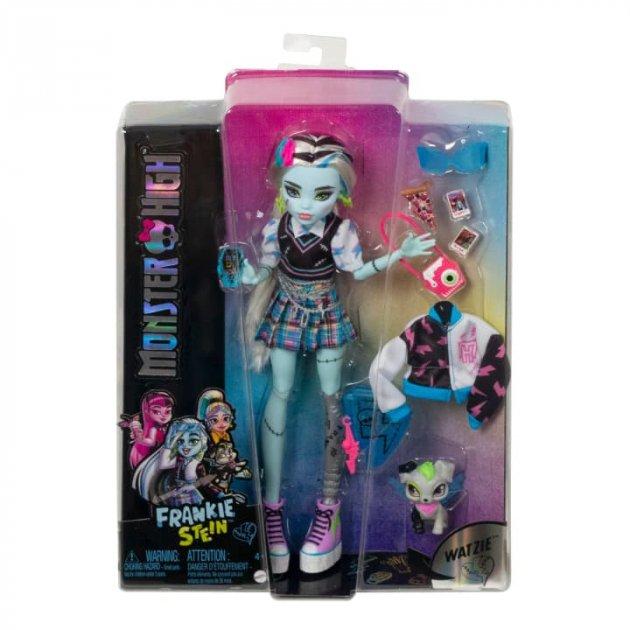 Кукла Монстер Хай Фрэнки Штейн с питомцем Monster High School is Back Frankie Stein 2022 Mattel (HHK53) - фото 7 - id-p1734142910