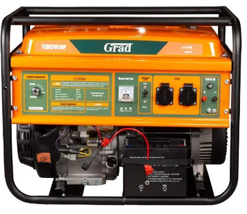 Генератор бензиновий 5-5.5 к Вт 4-х тактний ручной запуск (GRAD)