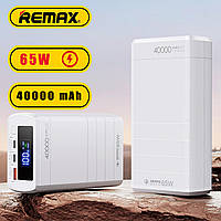 Powerbank Remax 40000 mAh 65W Павербанк с быстрой зарядкой QC3.0 PD3.0 для ноутбука телефона