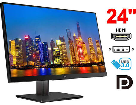 Монитор HP Z24nf / 24" (1920x1080) IPS / 2x DP, 1x miniDP, 1x HDMI, 4x USB 3.0 / VESA 100x100, фото 2