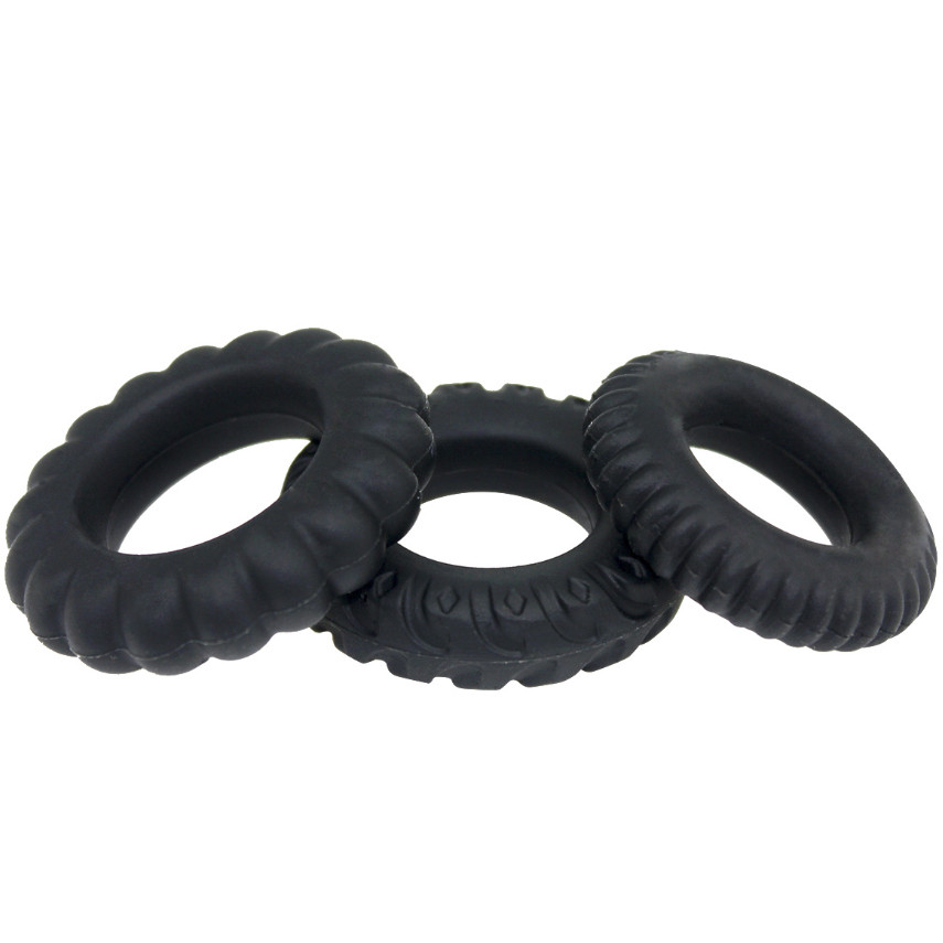 Набір ерекційних кілець Cuddle Black Set 2 колір чорний