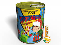 Консервований подарунок Memorableua Консервовані шкарпетки супермена з цукерками (CSFSUPERMAN)