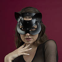 Маска кошки Feral Fillings Catwoman Mask натуральная кожа Черный (SO3406)