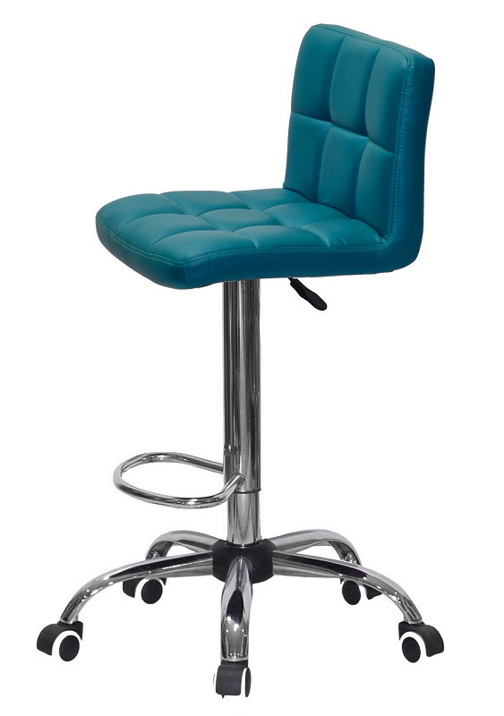 Высокий стул на колесах Arno кожзам зеленый 1002 Bar CH-Office - фото 3 - id-p1734187138