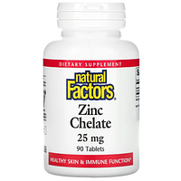 Natural Factors Zinc Chelate 25 mg 90 Tabs