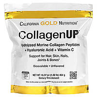 Морський колаген і гіалуронова кислота для шкіри California Gold Nutrition, 464 гр.CollagenUP 5000,