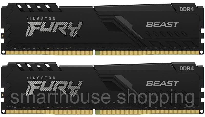 Модуль пам`ятi DDR4 2x16GB/3600 Kingston Fury Beast Black (KF436C18BBK2/32), фото 1