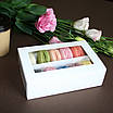 Коробка подарункова з віконцем для 10-12 macarons 170х110х50 мм з вкладкою-роздільником, фото 3