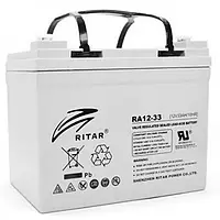 Аккумулятор для ИБП Ritar 12V 33.0 Ah Gray (RA12-33) AGM 195x130 x155 (168) PRO