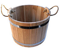 Шайка дубовая для бани и сауны 30 литров daymart
