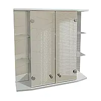 Зеркальный шкафчик с двумя прямыми фасадами и открытыми боковыми полками для ванной комнаты Tobi Sho ТB10-70