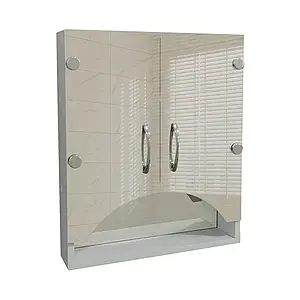 Дзеркальна шафа з фасадами у вигляді арки для ванної кімнати Tobi Sho ТB7-60 600х600х125 мм