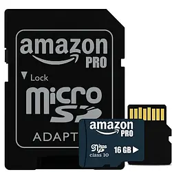 Картка пам'яті micro AMAZON 16GB class 10 (з адаптером)