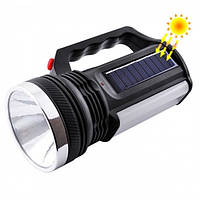 Кемпинговый фонарь ASK 2836T Черный с солнечной панелью, туристический фонарик на аккумуляторе | ліхтар (NS)