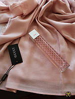 Жіночий Шарф Гучи Бренд. З фірмовим принтом.Пудра рожевий.Вовна та кашемір шовк. Розмір 200/70см