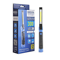 Фонарь LED инспекционный Brevia Ultra-slim 3W COB + 1W LED 300lm 2000mAh + micro USB (11360)