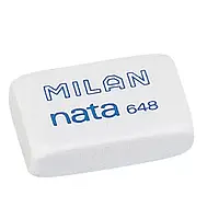 Гумка "MILAN" /648/ "NATA" прямокутна, біла 2*3см