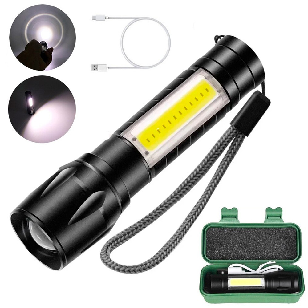 Ліхтар ручний акумуляторний BL 511 COB, usb заряджання + кейс/LED світлодіодний ліхтарик