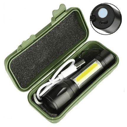 Ліхтар ручний акумуляторний BL 511 COB, usb заряджання + кейс/LED світлодіодний ліхтарик, фото 3